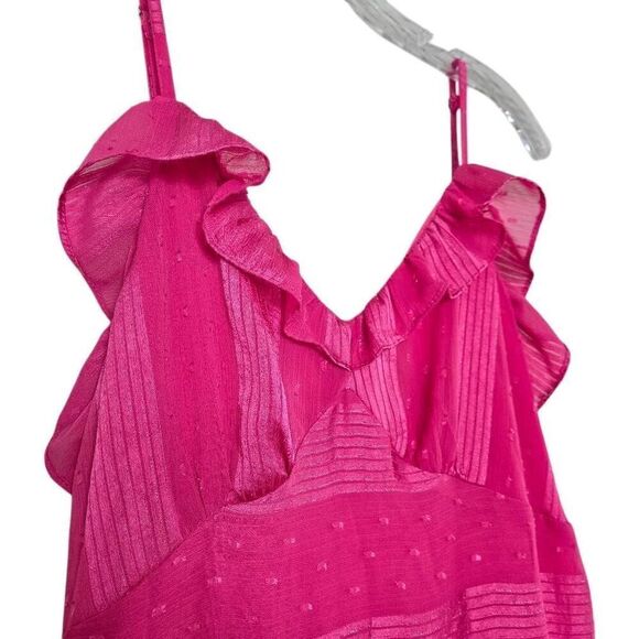 Beulah Style Pink Ruffle Sleeveless Maxi Dress Size Large - Picture 4 of 14